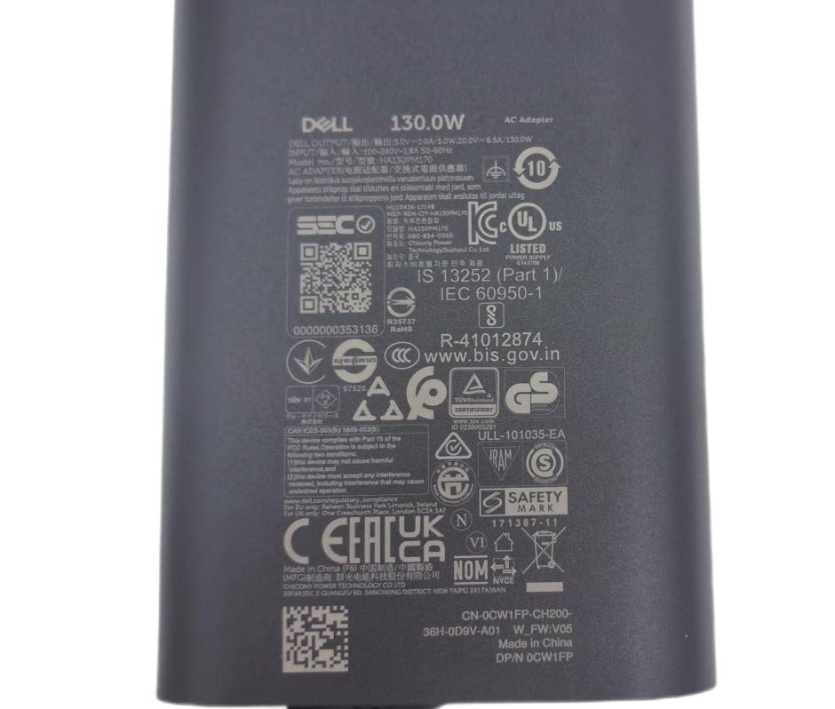 130W USB-C Original GaN Charger Dell Alienware x14 AC Adapter + Cable 130W USB-C Original GaN Charger Dell Alienware x14 AC Adapter + Cable