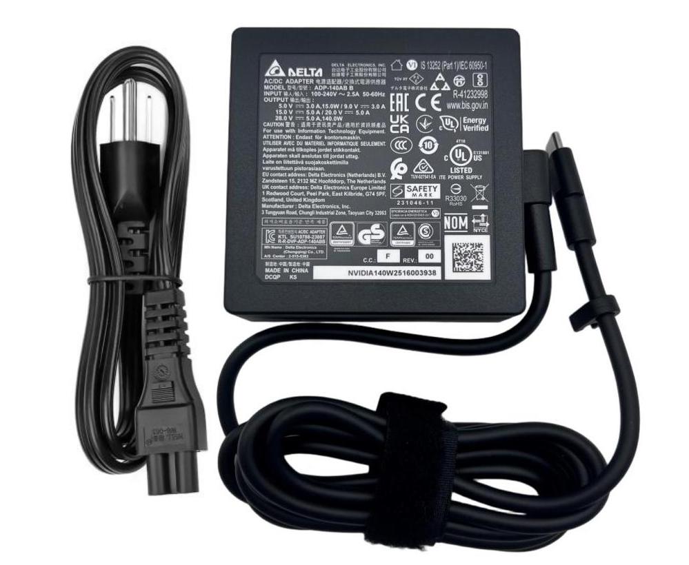 140W USB-C Original MSI Delta ADP-140AB BA Charger AC Adapter + Cable