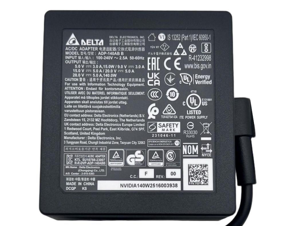 140W USB-C Original MSI Prestige 16 Studio A13VE-045XES Charger AC Adapter + Cable 140W USB-C Original MSI Prestige 16 Studio A13VE-045XES Charger AC Adapter + Cable