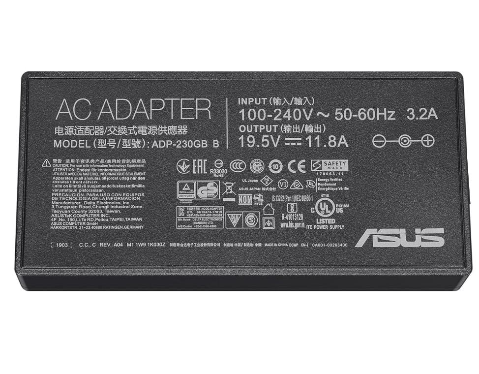 19.5V 11.8A 230W Asus AD230-00E Charger AC Adapter + Cable 19.5V 11.8A 230W Asus AD230-00E Charger AC Adapter + Cable