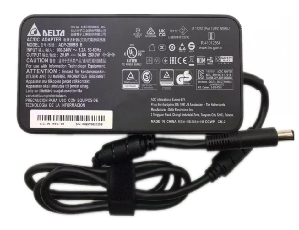 20V 14A 280W Acer 25.TG4M3.001 Charger AC Adapter + Cable 20V 14A 280W Acer 25.TG4M3.001 Charger AC Adapter + Cable