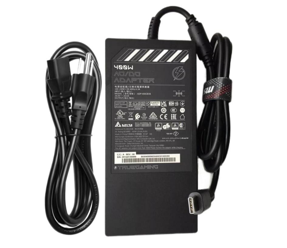 20V 20A 400W Original MSI ADP-330CB BH Charger AC Adapter + Cable