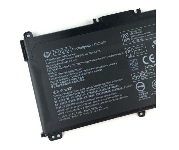 3-Cell 3630mAh 41.9Wh Original Battery for HP 14-bp002nl 14-bp043tx 3-Cell 3630mAh 41.9Wh Original Battery for HP 14-bp002nl 14-bp043tx
