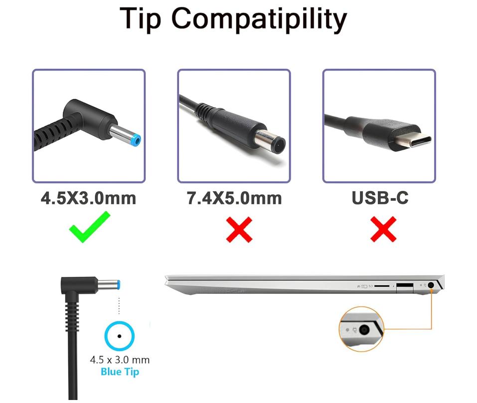 19.5V 2.31A 45W Charger HP 240 G2 AC Adapter + Cable 19.5V 2.31A 45W Charger HP 240 G2 AC Adapter + Cable