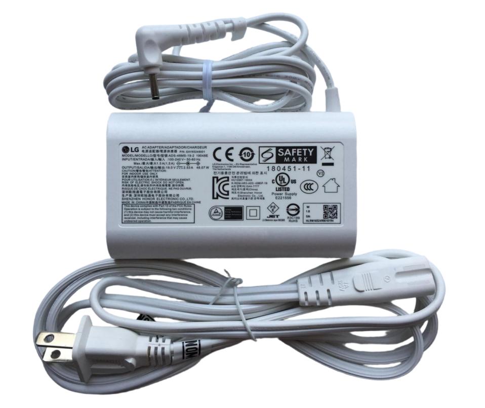 19V 2.53A 48W Original LG EAY65249101 Charger AC Adapter + Cable 19V 2.53A 48W Original LG EAY65249101 Charger AC Adapter + Cable