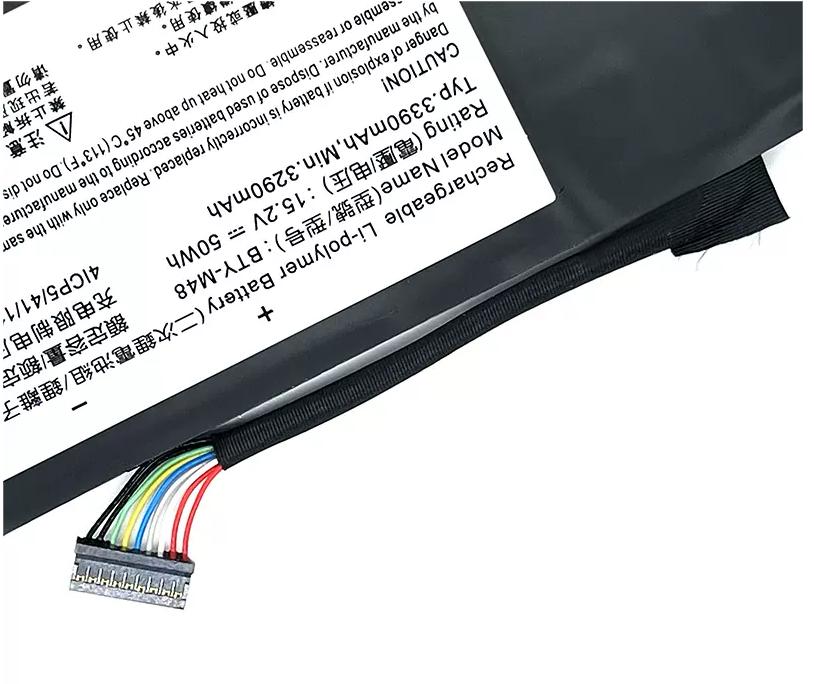 3290mAh 50Wh Original Battery for MSI BTY-M48 3290mAh 50Wh Original Battery for MSI BTY-M48