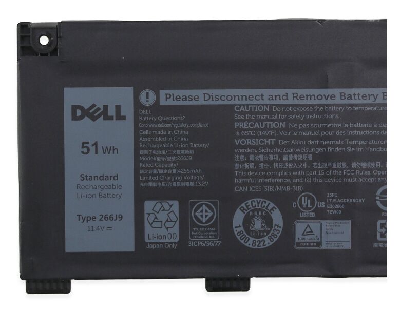 3 Cell 4255mAh 51Wh Original Battery for Dell C9VNH 3 Cell 4255mAh 51Wh Original Battery for Dell C9VNH