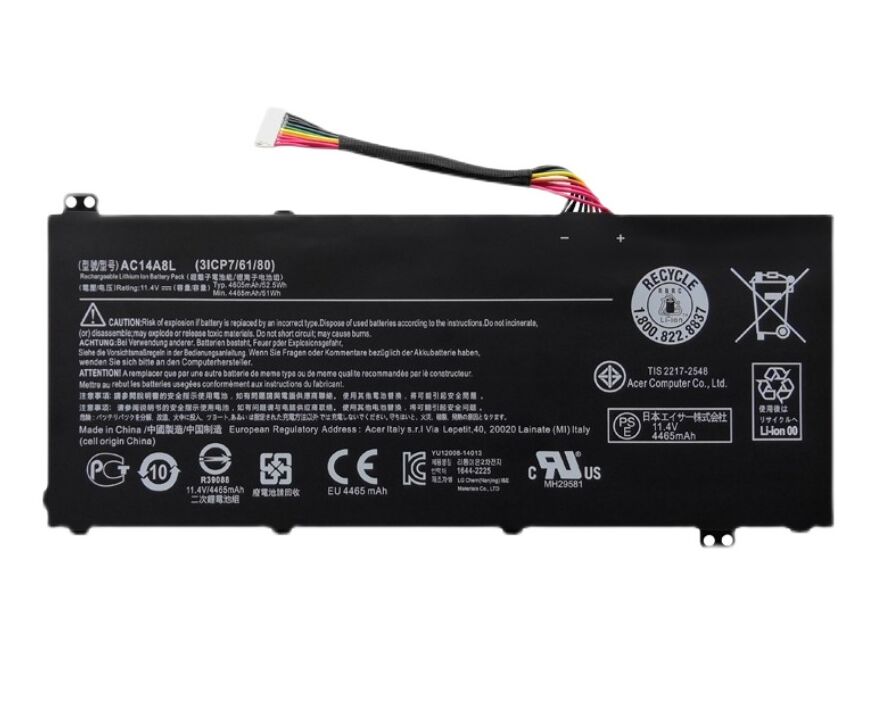 4605mAh 52.5Wh Original Battery for Acer AC14A8L