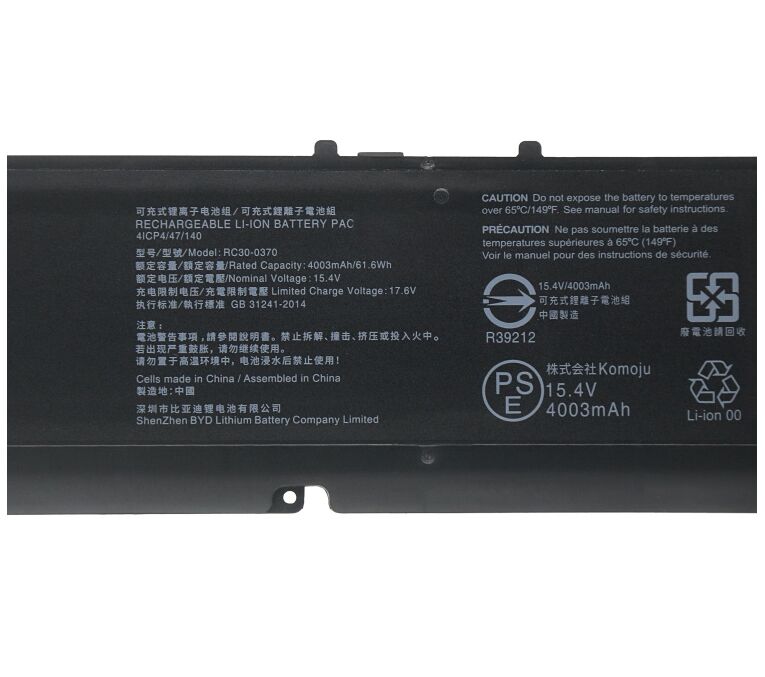 4003mAh 61.6Wh Original Battery for Razer 4ICP4/47/140 4003mAh 61.6Wh Original Battery for Razer 4ICP4/47/140